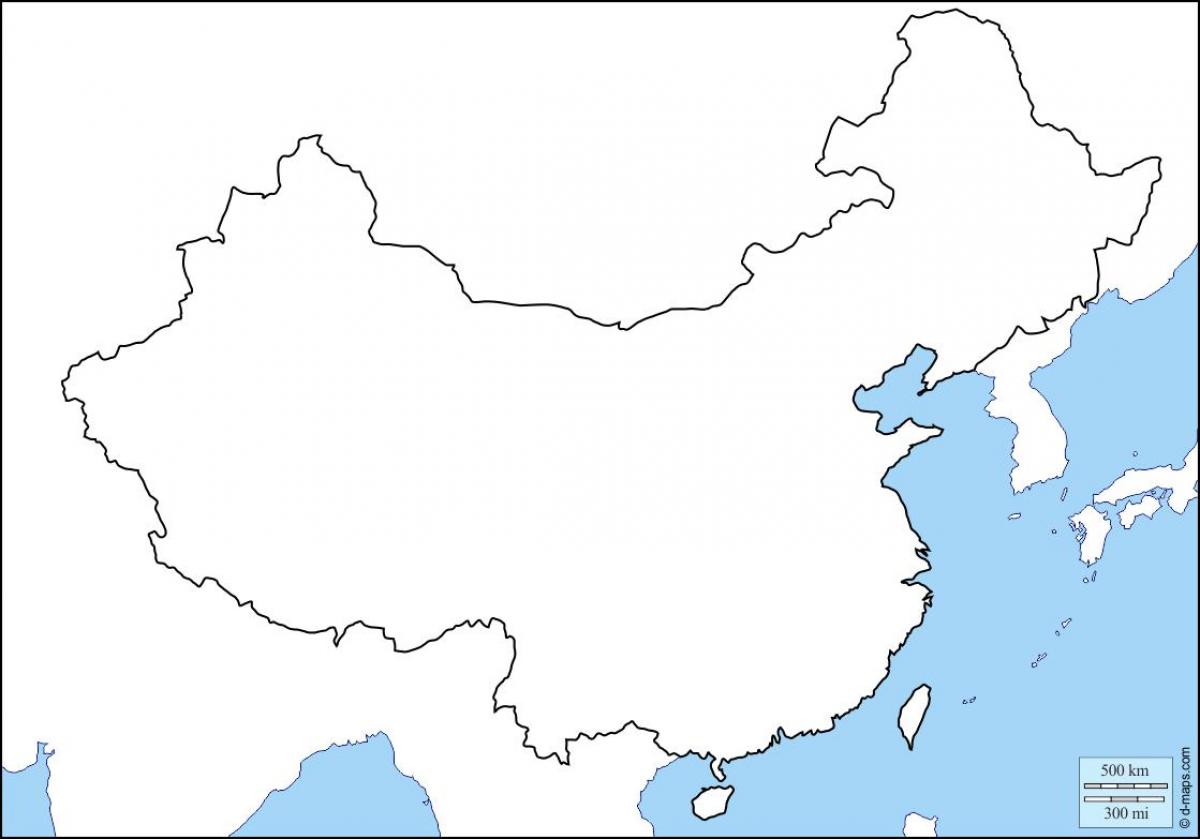 Lege kaart van China