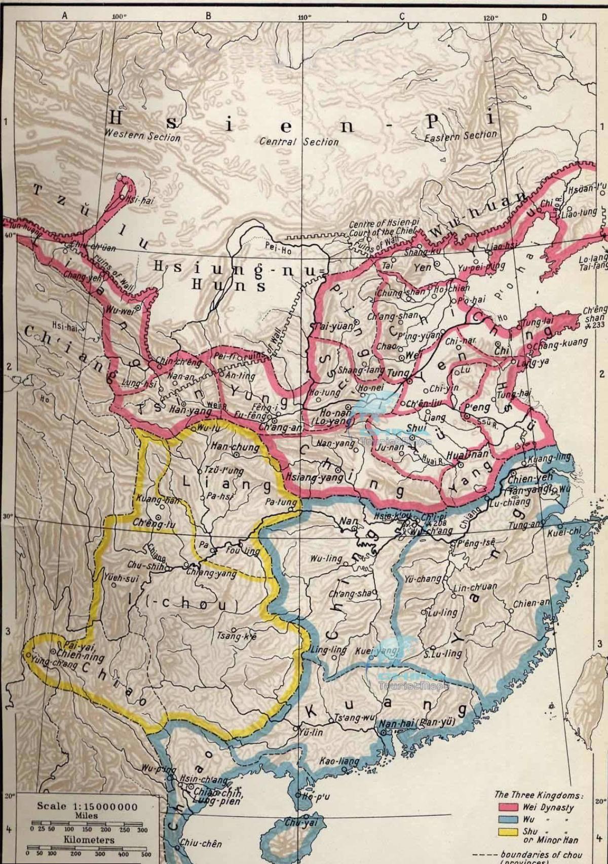 Historische kaart van China